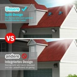 Kueatily Lumière Solaire Extérieure Avec Détecteur De Mouvement 56 LED, Lumière Solaire De Jardin étanche IP65 à 120 ° Avec Câble De 5 M [Classe énergétique A++] -Luminaire solaire Soldes 2022 44391500 3