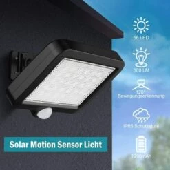 Kueatily Lumière Solaire Extérieure Avec Détecteur De Mouvement 56 LED, Lumière Solaire De Jardin étanche IP65 à 120 ° Avec Câble De 5 M [Classe énergétique A++] -Luminaire solaire Soldes 2022 44391500 4
