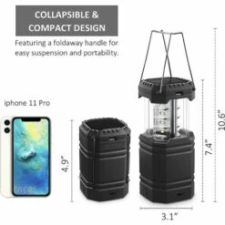 BARES Lampe Solaire Camping Rechargeable,Lampe Torche Pour Eclairage Extéieur,Lanterne Camping IPX4 Étanche,pour Camping,Excursions, Secours, Pêche, Cave -Luminaire solaire Soldes 2022 44399940 3