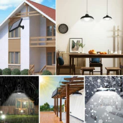 LUMI JARDIN Double Suspensions Solaires 2x WAREN Noir Métal D18cm - Noir -Luminaire solaire Soldes 2022 45810579 3