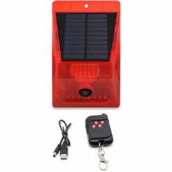 THSINDE Alarme Solaire De Sécurité Clignotante De Mouvement Avec Son Lumière Rouge étanche De Commutation Pour Maison -Luminaire solaire Soldes 2022 46607890 4