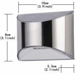 Lampe Solaire Extérieur Puissante Stainless Steel Applique Avec Etanche Led Lumière Lampadaire Eclairage Exterieur De Sécurité Sans Fil Lumière Blanche 10x8x5.3cm Fontainebleau 2Pcs Argent -Luminaire solaire Soldes 2022 46769303 2