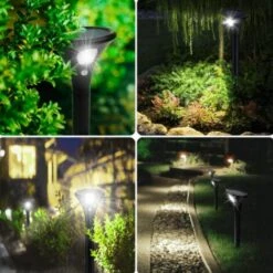 Lumières De Voie, Lumières Solaires De Jardin éclairage Extérieur De Paysage Lampe Solaire De Piquet Marche/arrêt Automatique Pour Cour, Porche, Allée, Patio, Chemin,HANBING -Luminaire solaire Soldes 2022 47161225 5