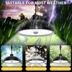 TINOR Lampes Solaires Exterieures, 78LED 4 Mode Lampe Suspendue Solaire Exterieur Avec Capteur De Mouvement, TéLéCommande, 360° Panneau Solaire Réglable, IP65 étanche Lampe Solaire Pour Jardin, Camping -Luminaire solaire Soldes 2022 47185690 5