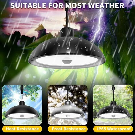 TINOR Lampe Solaire Exterieur, 78 LED 4 Mode Lampe Solaire Avec Capteur De Mouvement, TéLéCommande, 360° Panneau Solaire Réglable, 3 Luminosité, IP65 étanche Lustre Solaire Pour Jardin, Camping 6 TINOR Lampe Solaire Exterieur, 78 LED 4 Mode Lampe Solaire Avec Capteur De Mouvement, TéLéCommande, 360° Panneau Solaire Réglable, 3 Luminosité, IP65 étanche Lustre Solaire Pour Jardin, Camping – Image 4