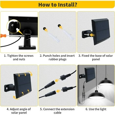 TINOR Lampe Solaire Exterieur, 78 LED 4 Mode Lampe Solaire Avec Capteur De Mouvement, TéLéCommande, 360° Panneau Solaire Réglable, 3 Luminosité, IP65 étanche Lustre Solaire Pour Jardin, Camping 7 TINOR Lampe Solaire Exterieur, 78 LED 4 Mode Lampe Solaire Avec Capteur De Mouvement, TéLéCommande, 360° Panneau Solaire Réglable, 3 Luminosité, IP65 étanche Lustre Solaire Pour Jardin, Camping – Image 5