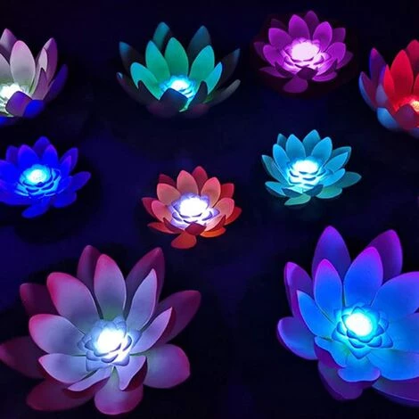 Lanterne De Lotus Flottante à Led Triomphe Lot De 3, NéNuphars, Led En Forme De Fleur De Lotus Artificielle Flottante, LumièRe De Lotus, Pour Décoration De Piscine, Jardin, Aquarium, Mariage 7 Lanterne De Lotus Flottante à Led Triomphe Lot De 3, NéNuphars, Led En Forme De Fleur De Lotus Artificielle Flottante, LumièRe De Lotus, Pour Décoration De Piscine, Jardin, Aquarium, Mariage – Image 5