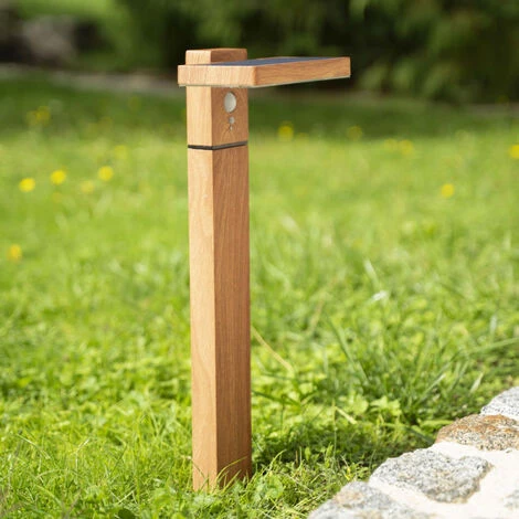 XANLITE - Borne Solaire 50cm IP44 600 Lumens - Détecteur De Mouvements - 3 Modes De Fonctionnement - Finitions Bois - SO1911W 5 XANLITE - Borne Solaire 50cm IP44 600 Lumens - Détecteur De Mouvements - 3 Modes De Fonctionnement - Finitions Bois - SO1911W – Image 3