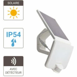 XANLITE - Projecteur Solaire IP54 1500 Lumens - Détecteur De Mouvements - Panneau Déportable - Blanc - PRS1500DB -Luminaire solaire Soldes 2022 47378412 4