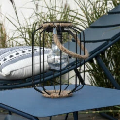 XANLITE - Lanterne Solaire IP44 Blanc Chaud Métal Et Corde 6h D'autonomie - SORETRO4 -Luminaire solaire Soldes 2022 47378571 3