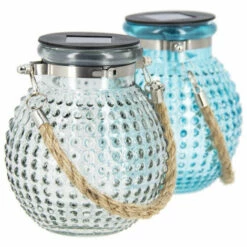 XANLITE - Lanterne Solaire Boule IP44 - Finition Verre Teinté - Bleu Ou Gris - SOLABVT -Luminaire solaire Soldes 2022 47378598 5