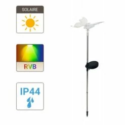 XANLITE - Piquet LED Solaire "Papillon", Multicolore, Spéciale Extérieur (IP44) - SOPAPILLONRVB -Luminaire solaire Soldes 2022 47378680 4