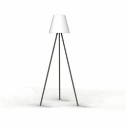 XANLITE - Lampadaire Solaire IP44 RVB Blanc Rechargeable USB Polyéthylène 2h D'autonomie - LADSORVBWR