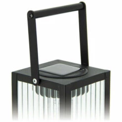 XANLITE - Lanterne Solaire Nomade 26cm IP44 - Verre Ciselé & Métal - Noir - SOLARVC -Luminaire solaire Soldes 2022 47378697 5