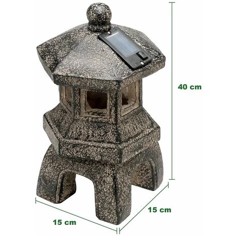 PRIVATE GARDEN Lampe Solaire Decorative Pagoda, Lumière Solaire Extérieure à LED, Eclairage De Jardin Solaire, Décoration De Jardin Pour L'extérieur, Pagode Solaire - Marron 5 PRIVATE GARDEN Lampe Solaire Decorative Pagoda, Lumière Solaire Extérieure à LED, Eclairage De Jardin Solaire, Décoration De Jardin Pour L'extérieur, Pagode Solaire - Marron – Image 3