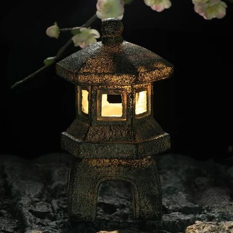 PRIVATE GARDEN Lampe Solaire Decorative Pagoda, Lumière Solaire Extérieure à LED, Eclairage De Jardin Solaire, Décoration De Jardin Pour L'extérieur, Pagode Solaire - Marron 7 PRIVATE GARDEN Lampe Solaire Decorative Pagoda, Lumière Solaire Extérieure à LED, Eclairage De Jardin Solaire, Décoration De Jardin Pour L'extérieur, Pagode Solaire - Marron – Image 5