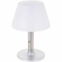 SPETEBO Lampe De Table Solaire - Blanc / Argent