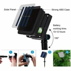 VERSAILLESFR Guirlande Lumineuse Solaire Pour Extérieur,11M 60LEDs Guirlande 8 Modes Boules De Cristal Pour Extérieur/intérieur, Jardin, Balcon, Arbres, Mariages, Fêtes, Noël (blanc Chaud，Diamètre De La Lampe 18mm), Versailles -Luminaire solaire Soldes 2022 50932391 4