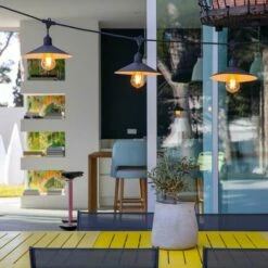 LUMISKY Guirlande Solaire Vintage 10 Ampoules VINTY LIGHT SOLAR Noir Acier 6M 10xE27 - Noir -Luminaire solaire Soldes 2022 51208681 3