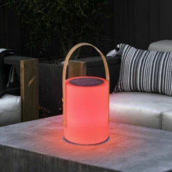 ETC-SHOP Lampe De Table Extérieur Batterie Lampe De Table De Jardin Extérieur USB Rechargeable Lumière Solaire Décoration Jardin, Télécommande Dimmable Changement Couleur Portable, 1x LED 0.5W, DxH 16x34 Cm -Luminaire solaire Soldes 2022 51246948 3