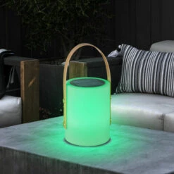 ETC-SHOP Lampe De Table Extérieur Batterie Lampe De Table De Jardin Extérieur USB Rechargeable Lumière Solaire Décoration Jardin, Télécommande Dimmable Changement Couleur Portable, 1x LED 0.5W, DxH 16x34 Cm -Luminaire solaire Soldes 2022 51246948 4