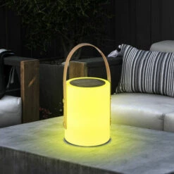ETC-SHOP Lampe De Table Extérieur Batterie Lampe De Table De Jardin Extérieur USB Rechargeable Lumière Solaire Décoration Jardin, Télécommande Dimmable Changement Couleur Portable, 1x LED 0.5W, DxH 16x34 Cm -Luminaire solaire Soldes 2022 51246948 5