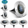 LITZEE Lot De 6 Lampes Solaires De Jardin D'extérieur à 16 LED étanches IP65 Pour Allée Sur Pelouse Blanc Froid