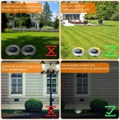 LITZEE Lot De 6 Lampes Solaires De Jardin D'extérieur à 16 LED étanches IP65 Pour Allée Sur Pelouse Blanc Froid -Luminaire solaire Soldes 2022 51545669 4