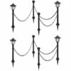 Topdeal Lampes Solaires 4 Pcs Avec Chaîne Et Piquets FF277119_FR