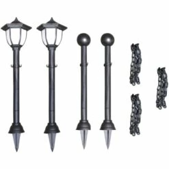 Topdeal Lampes Solaires 4 Pcs Avec Chaîne Et Piquets FF277119_FR -Luminaire solaire Soldes 2022 52095255 5