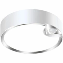 QERSTA Plafonnier LED Avec Détecteur De Mouvement Fonctionne Avec Des Piles IP64 Rond Intérieur Extérieur Montage Encastré Pour Cuisine, Chambre, Salle De Bain, Couloir(Piles Non Incluse)