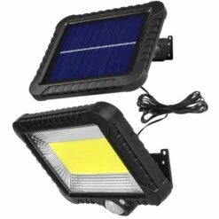 BRICOLINE Projecteur LED Solaire Avec Détecteur De Mouvement Maclean Energy IP44, 5W, 400lm, Blanc Froid 6000K, Batterie Lithium 1300 MAh,