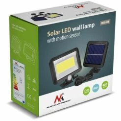 BRICOLINE Projecteur LED Solaire Avec Détecteur De Mouvement Maclean Energy IP44, 5W, 400lm, Blanc Froid 6000K, Batterie Lithium 1300 MAh, -Luminaire solaire Soldes 2022 52518022 5