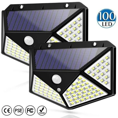 SYSLED Lot De 2 Projecteurs Solaire Avec Détecteur De Mouvement 1000 Lumens 270 Degrès | Couleur Support: Noir 3 SYSLED Lot De 2 Projecteurs Solaire Avec Détecteur De Mouvement 1000 Lumens 270 Degrès | Couleur Support: Noir