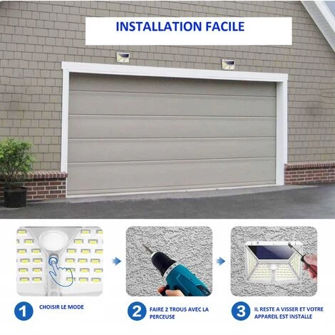 SYSLED Lot De 2 Projecteurs Solaire Avec Détecteur De Mouvement 1000 Lumens 270 Degrès | Couleur Support: Noir 6 SYSLED Lot De 2 Projecteurs Solaire Avec Détecteur De Mouvement 1000 Lumens 270 Degrès | Couleur Support: Noir – Image 4