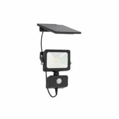 SILAMP Projecteur Solaire LED 10W IP44 Avec Détecteur De Mouvement Et Panneau - Blanc Neutre 4000K - 5500K