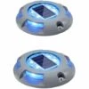VERSAILLESFR Pont Solaire Allume L'allée Lampe Solaire Exterieur LED Lumière Imperméables Pour Jardin Dock Voie Cour 2 Pack (Bleu) Versailles -Luminaire solaire Soldes 2022 52781088 1