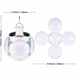 KARTOKNER Lanterne De Camping Lampe Torche Camping Solaire Lanterne LED Rechargeable Lanterne LED Portable Lampe De Camping 6000 MAh Avec Câble USB Pour Camping,Travaux,Chasse,Tente, Pêche,Randonnée -Luminaire solaire Soldes 2022 52827406 4