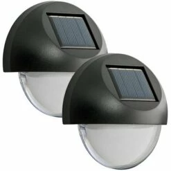Pack De 2 Appliques Solaires Rondes - 2 X 6 Lumens - EZ SOLAR