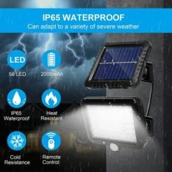 BENOBBY KIDS Lampe Solaire Extérieur,Lampe Exterieur Detecteur De Mouvement Avec Un Cable De Charge De 5 M, Projecteur Solaire Détecteur De Mouvement, Adapté à Une Utilisation En Extérieur Et Dans Le Jardin (une Pièce, IP65 2000Mah) -Luminaire solaire Soldes 2022 52971292 3