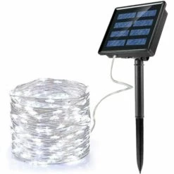 HKLFFJA Guirlandes Lumineuse Solaire Extérieure-Blanc Froid-200LED 22M 8 Modes IP65 Etanche Guirlande Lumineuse Pour Maison Extérieur Jardin Mariage Et Fête De Noël