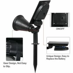 TINOR 7 LED Lampe Solaire, Solaire Projecteur Avec 7 Couleurs Changent, Extérieur Sans Fil Etanche IP65 Lampe Jardin Avec 180° Réglable Spot Solaire Extérieur Pour Jardin, Cour, Extérieur, Chemin 9 TINOR 7 LED Lampe Solaire, Solaire Projecteur Avec 7 Couleurs Changent, Extérieur Sans Fil Etanche IP65 Lampe Jardin Avec 180° Réglable Spot Solaire Extérieur Pour Jardin, Cour, Extérieur, Chemin -Luminaire solaire Soldes 2022 54092681 3