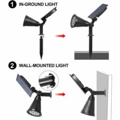 TINOR 7 LED Lampe Solaire, Solaire Projecteur Avec 7 Couleurs Changent, Extérieur Sans Fil Etanche IP65 Lampe Jardin Avec 180° Réglable Spot Solaire Extérieur Pour Jardin, Cour, Extérieur, Chemin 10 TINOR 7 LED Lampe Solaire, Solaire Projecteur Avec 7 Couleurs Changent, Extérieur Sans Fil Etanche IP65 Lampe Jardin Avec 180° Réglable Spot Solaire Extérieur Pour Jardin, Cour, Extérieur, Chemin -Luminaire solaire Soldes 2022 54092681 4