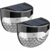 Betterlife Lot De 2 Lampes Solaires Sans Fil Pour Clôture, Murs De Clôture, Lampes D'extérieur étanches à énergie Solaire, Lumières LED Décoratives Pour Jardin, Clôture, Patio, Cour, Garage, Escalier, Portail -Luminaire solaire Soldes 2022 54309240 1