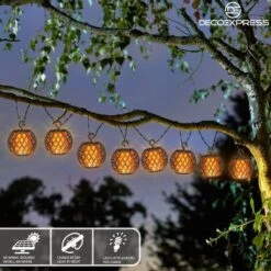 SUPERMARKET Guirlande Solaire Extérieure, Lumière LED Jardin Effet Flamme，Superma -Luminaire solaire Soldes 2022 54367653 2