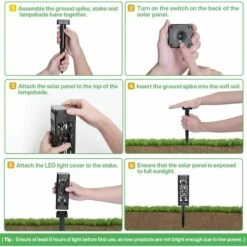 TINOR Lampe Solaire Exterieur Jardin, 6 Pièces Décoration Jardin Lanterne Solaire Avec Lumière Blanche Chaude, IP65 Étanche Lumière Solaire Extérieure Auto On/Off Pour Cour Outdoor Cour Pelouse -Luminaire solaire Soldes 2022 54679709 5