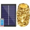 THSINDE Guirlande Lumineuse Solaire, 5M 50 LED Exterieur Étanche Lampe Solaire Pour Jardin, Terrasse, Cour, Maison, Arbre De Noël, Fête Party Décoration (Blanc Chaud) [Classe énergétique A+++] Télécommande