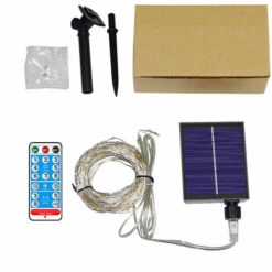 THSINDE Guirlande Lumineuse Solaire, 5M 50 LED Exterieur Étanche Lampe Solaire Pour Jardin, Terrasse, Cour, Maison, Arbre De Noël, Fête Party Décoration (Blanc Chaud) [Classe énergétique A+++] Télécommande -Luminaire solaire Soldes 2022 54712103 4