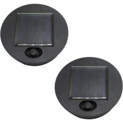 MONLY Lot De 2 Lanternes Solaires De Rechange Pour Lanternes Suspendues Extérieures, Lampe Solaire LED De Remplacement Avec Boîte à Piles Facile à Installer Professionnelle