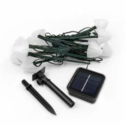 THSINDE Guirlande Lumineuse Solaire LED Jardin Extérieur, Fée Champignon Guirlande Lumineuse 3 Mètres 10 Lumières Toujours Allumées - Blanc Chaud -Luminaire solaire Soldes 2022 54903792 4